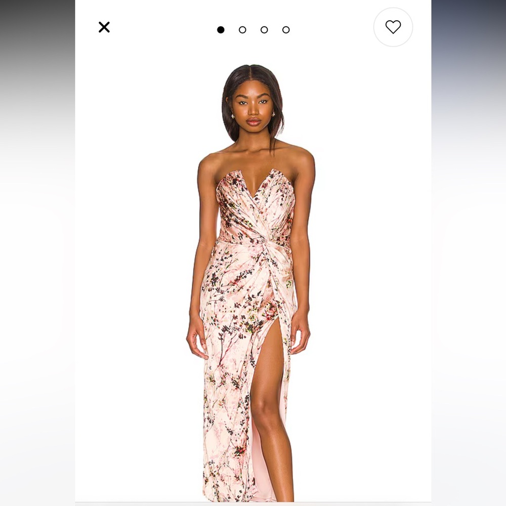 Katie May Come on Home Strapless Floral Dress - Pink botanical